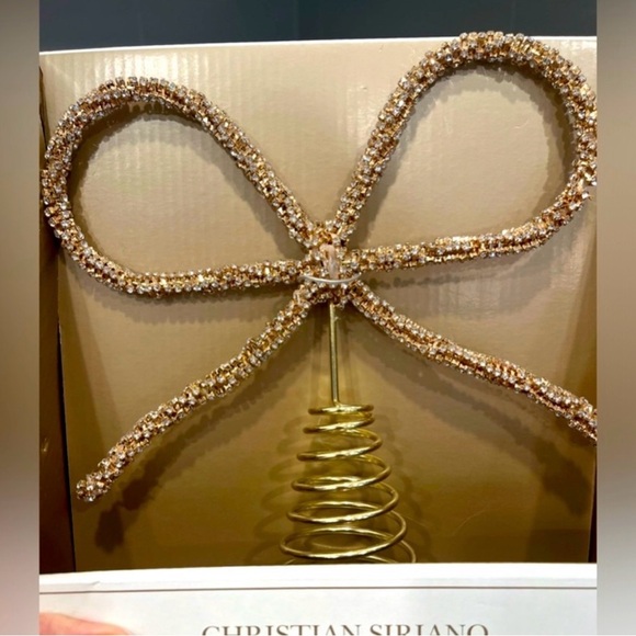 Christian Siriano gold gemstone tree topper bow - Picture 2 of 6